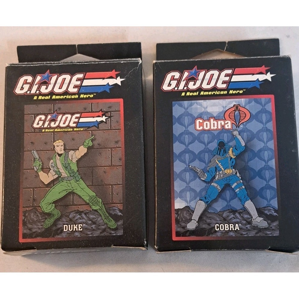Lot of 2 G.I. Joe 50 Piece Mini Puzzles Duke Cobra MB 2002 Complete